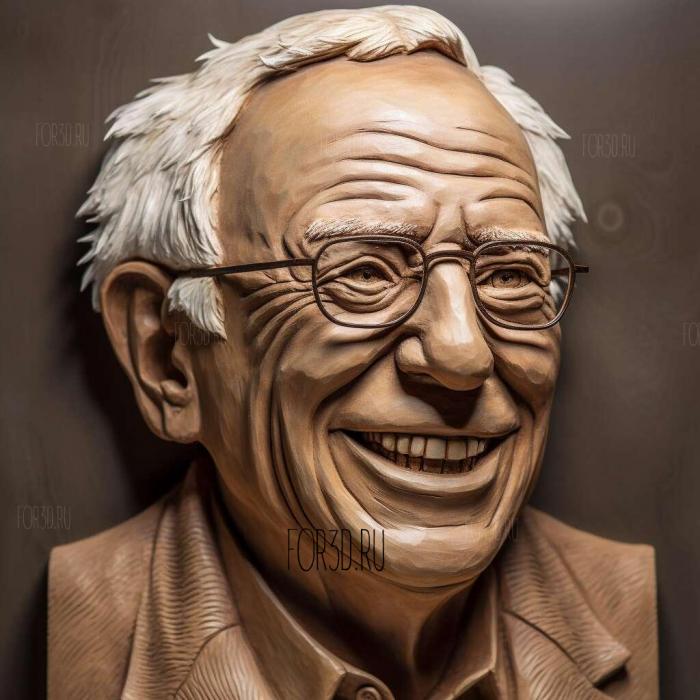 Bernie Sanders Caricature Animated 3 stl model for CNC