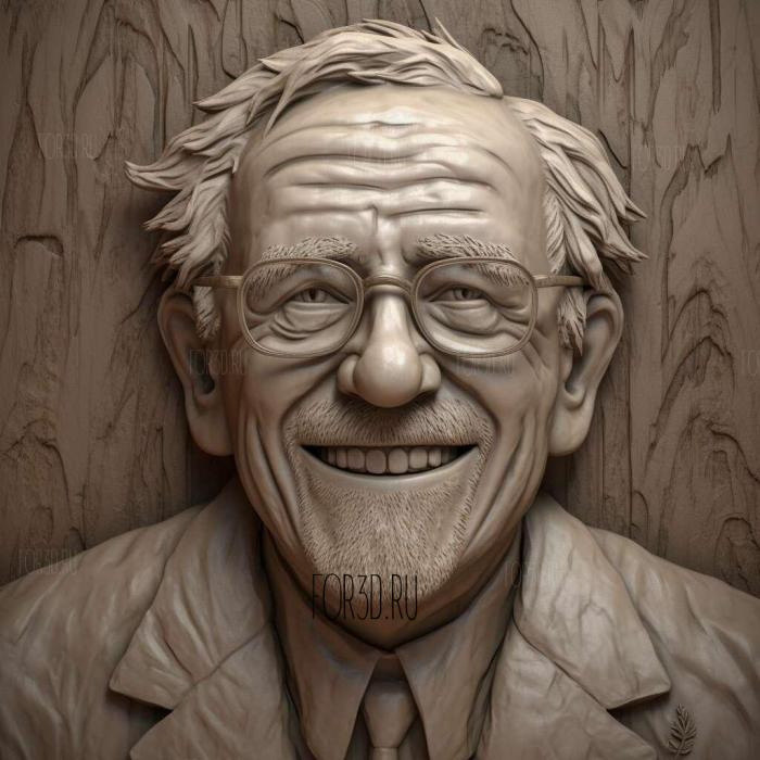 Bernie Sanders Caricature Animated 4 stl model for CNC