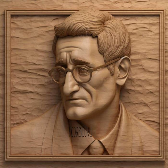 Edward Snowden 3D caricature 4 stl model for CNC