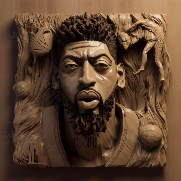 Anthony Davis finals look 1 stl model for CNC