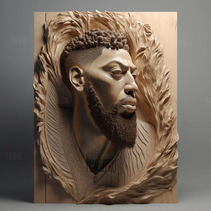 Anthony Davis finals look 2 stl model for CNC