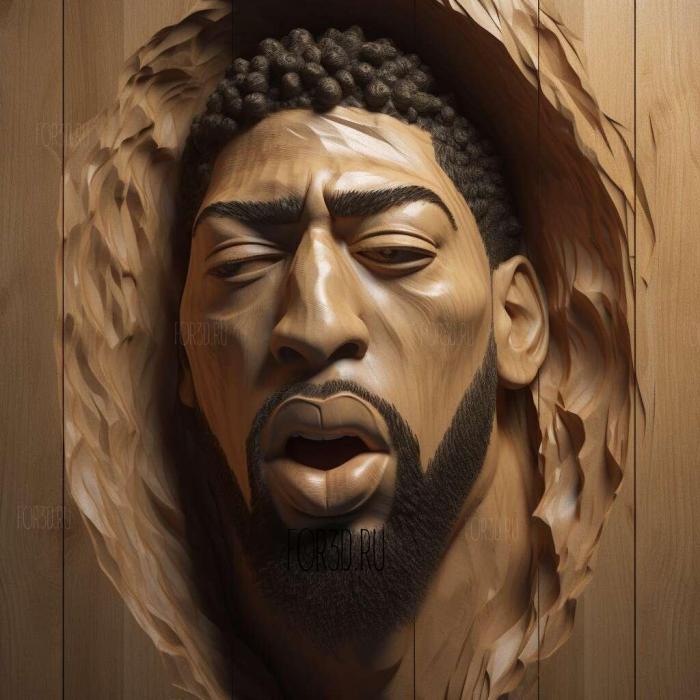 Anthony Davis finals look 4 stl model for CNC