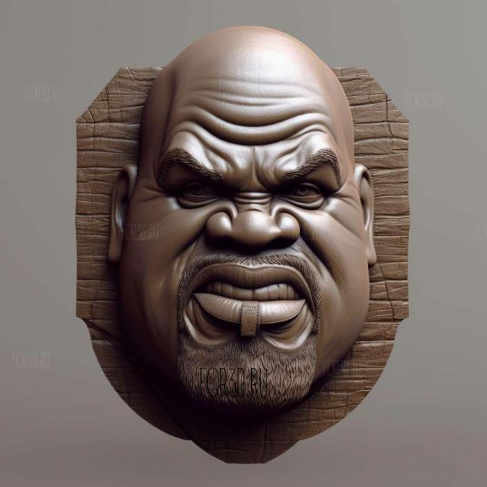 Shaq O Neal bust 1 stl model for CNC