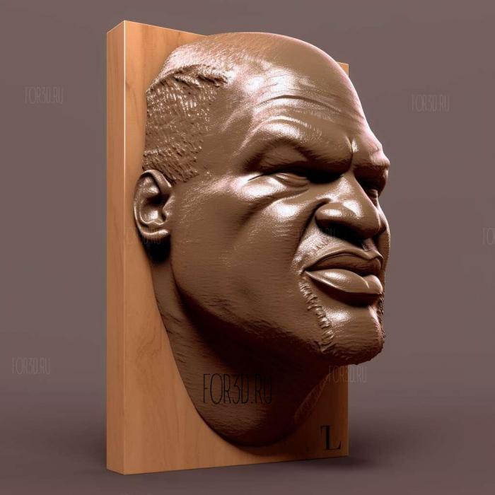 Shaq O Neal bust 2 stl model for CNC