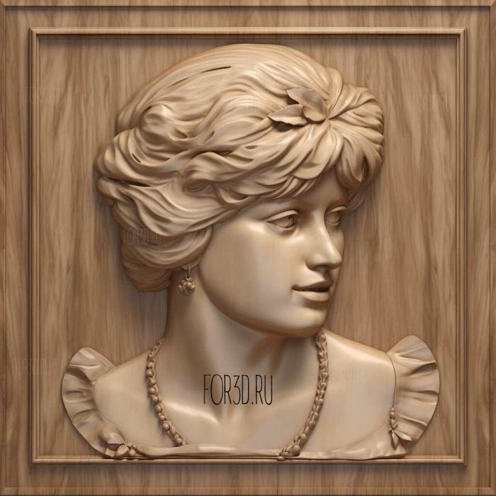 Diana Princess of Wales 2 stl model for CNC