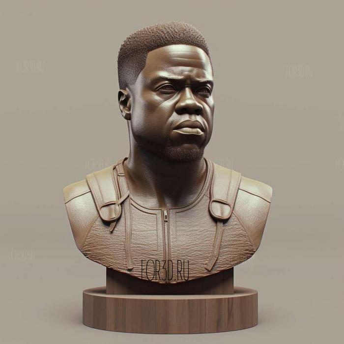 Kevin Hart bust for 3D 2 stl model for CNC