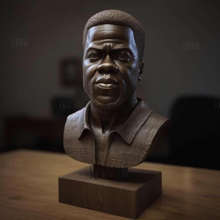 Kevin Hart bust for 3D 4 stl model for CNC