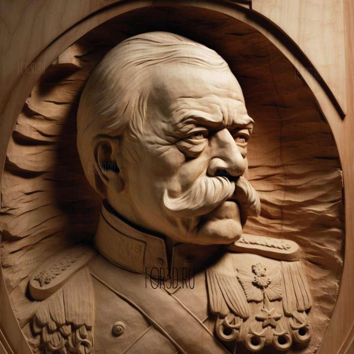 Otto von Bismarck 2 stl model for CNC