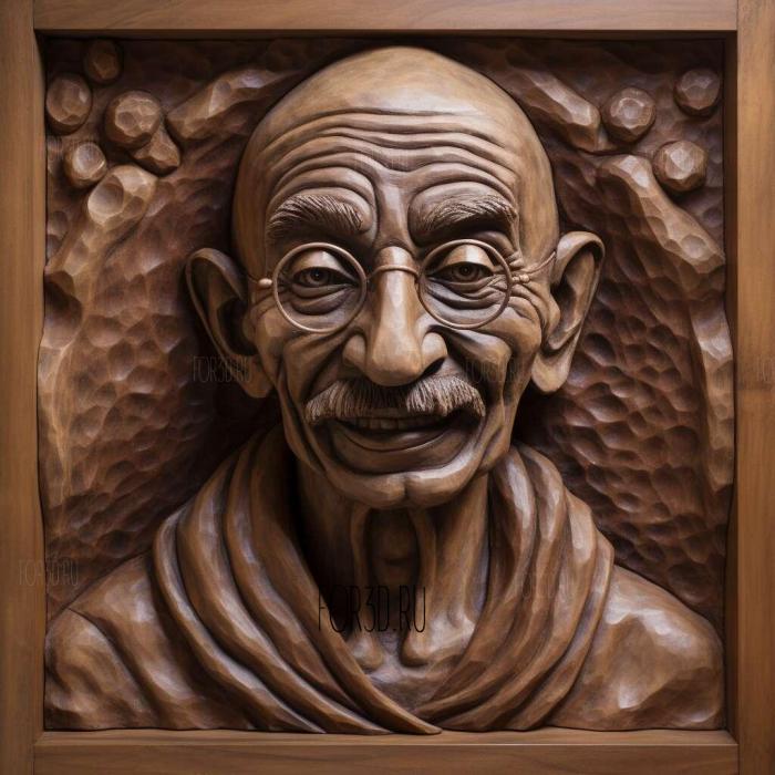 Gandhi by Clare Consuelo Sheridan 2 stl model for CNC