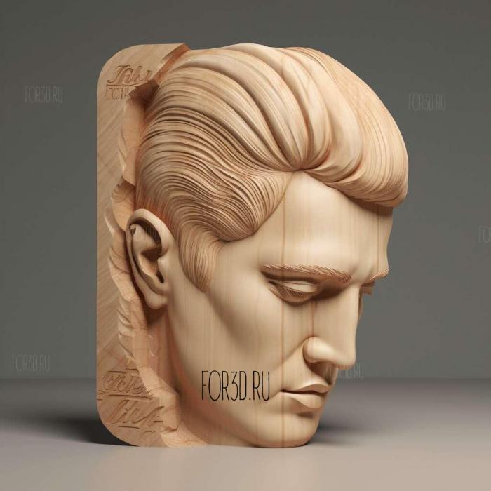 Elvis Presley head 2 stl model for CNC