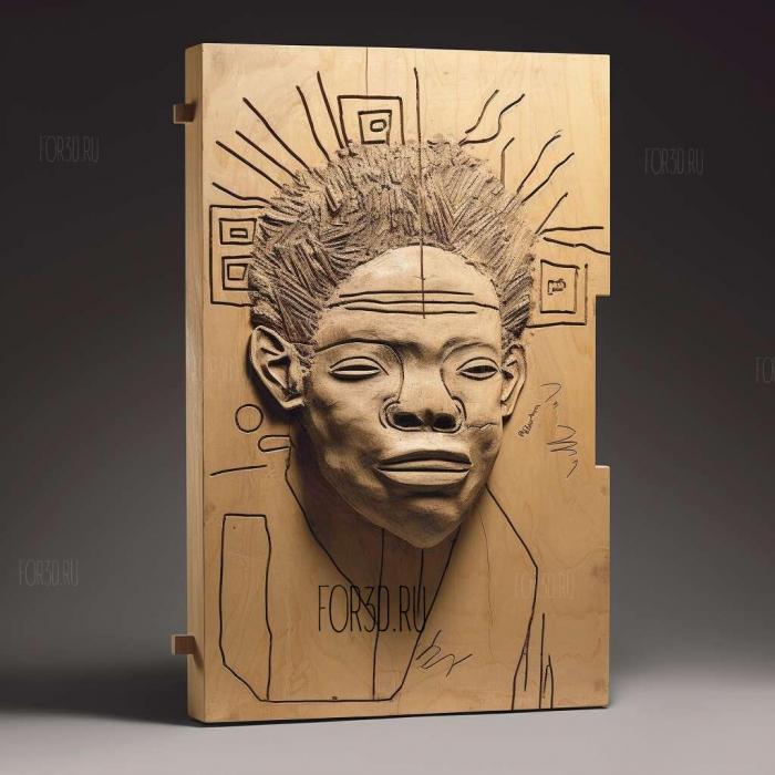 st Jean Michel Basquiat 2 stl model for CNC