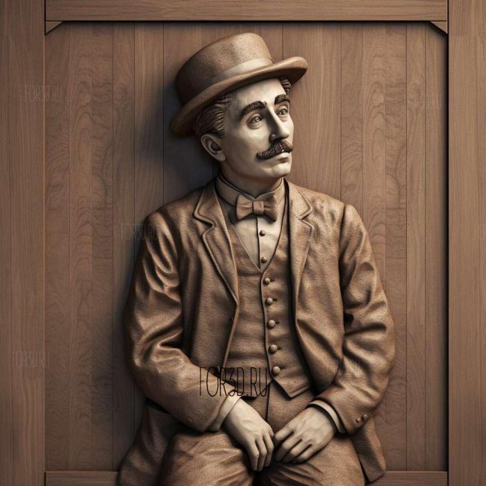 Charlie Chaplin 2 2 stl model for CNC