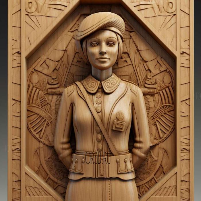 st Emirates Airline stewardess 2 stl model for CNC