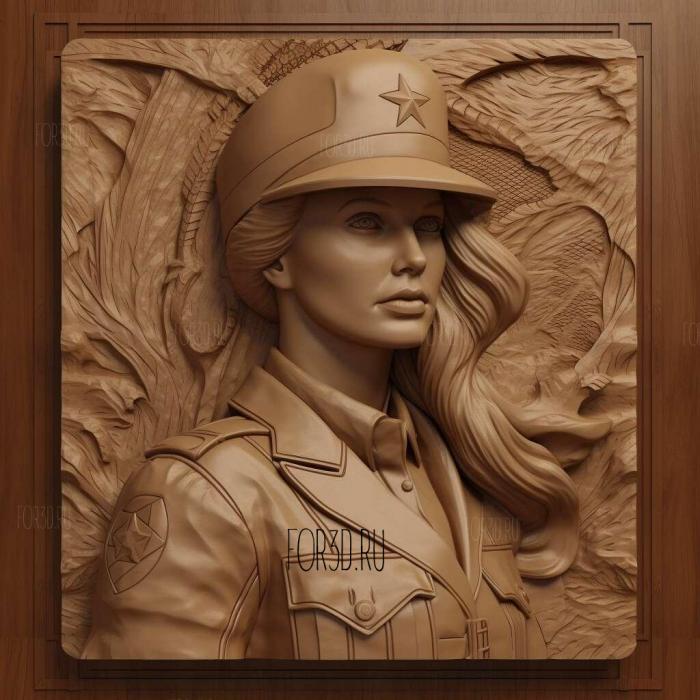 Peggy Carter Capitan America 1 stl model for CNC