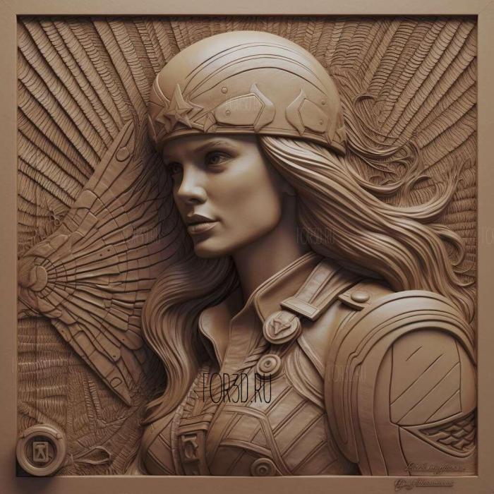 Peggy Carter Capitan America 4 stl model for CNC