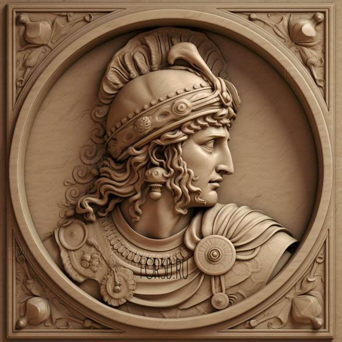 Alexander the Great 1 stl model for CNC