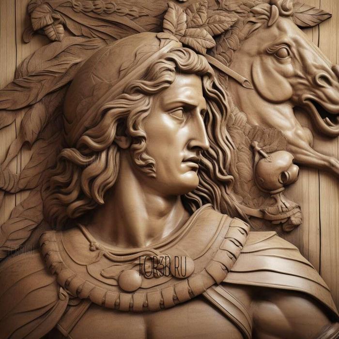 Alexander the Great 2 stl model for CNC
