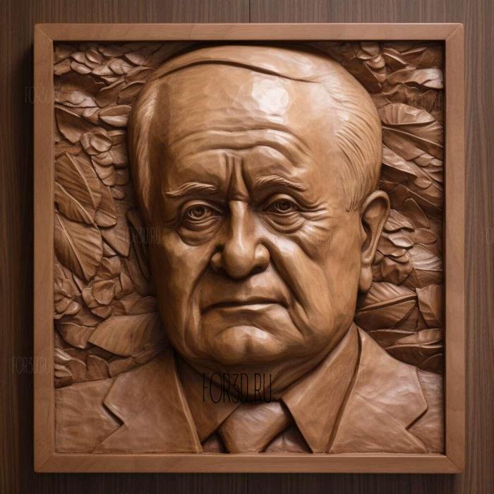 Mikhail Sergeyevich Gorbachev 1 stl model for CNC