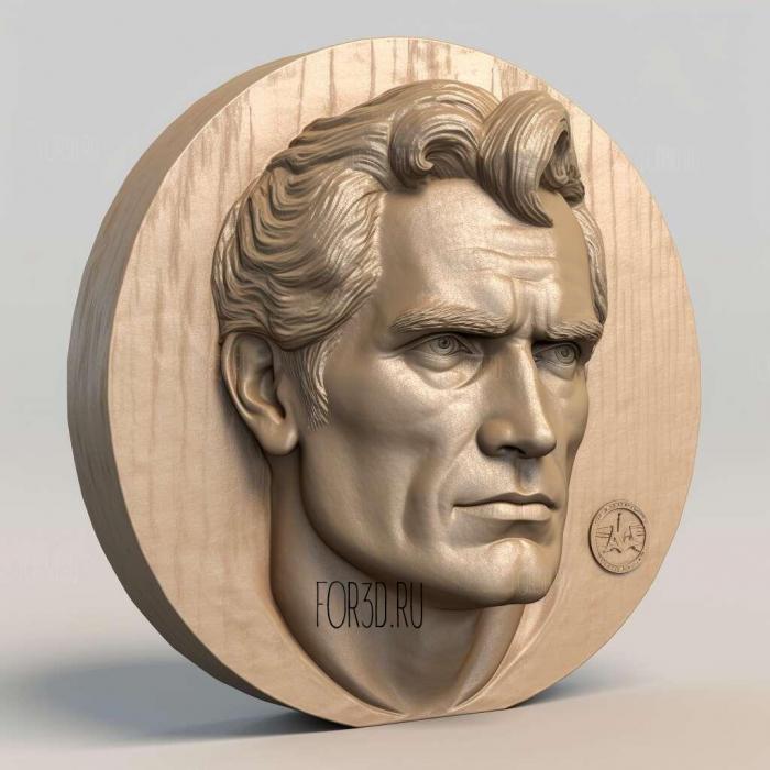 Henry Cavill head 2 stl model for CNC