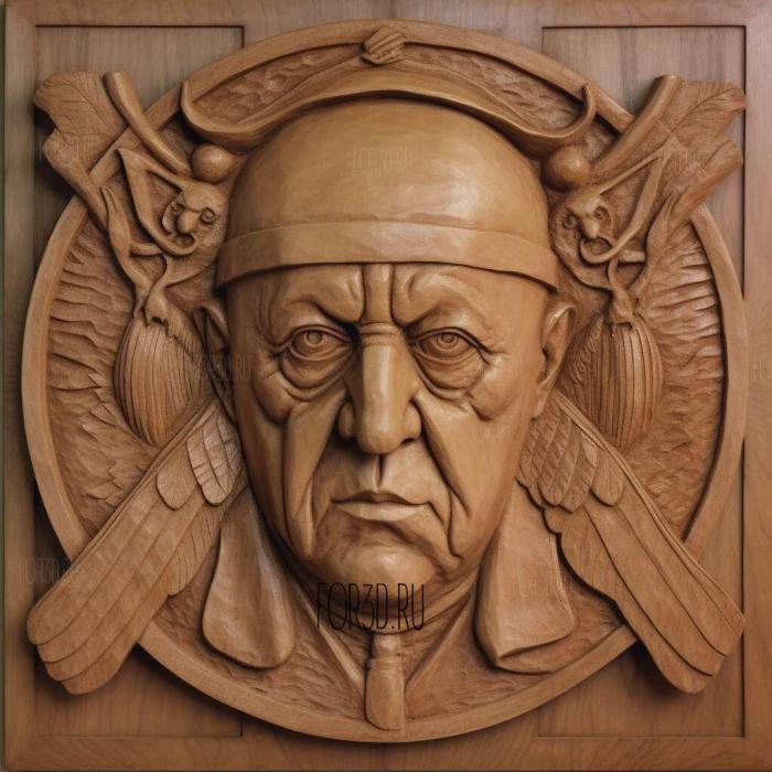 aleister crowley 1 stl model for CNC