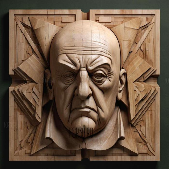 aleister crowley 2 stl model for CNC