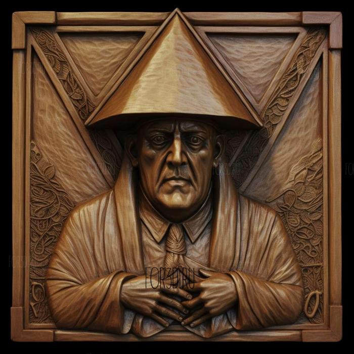 aleister crowley 3 stl model for CNC