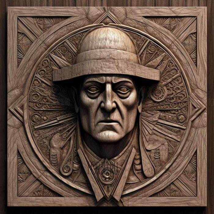 aleister crowley 4 stl model for CNC