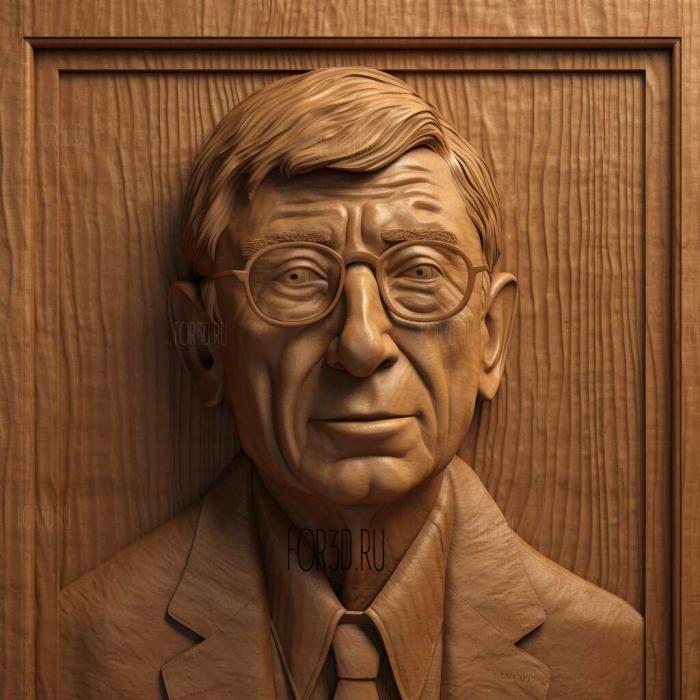 William Henry Bill Gates III 1 stl model for CNC