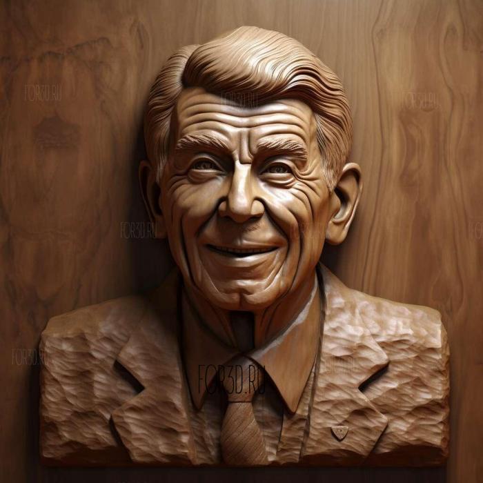 Ronald Wilson Reagan 1 stl model for CNC