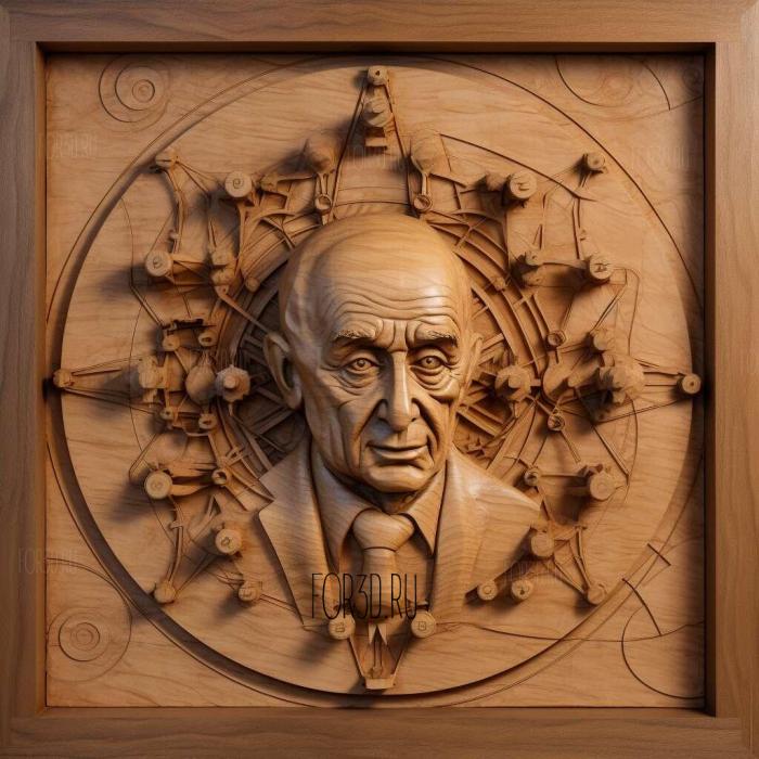 Enrico Fermi atomic physicist 2 stl model for CNC
