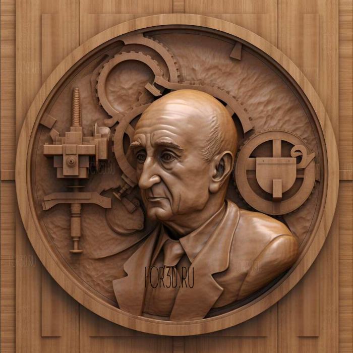 Enrico Fermi atomic physicist 3 stl model for CNC