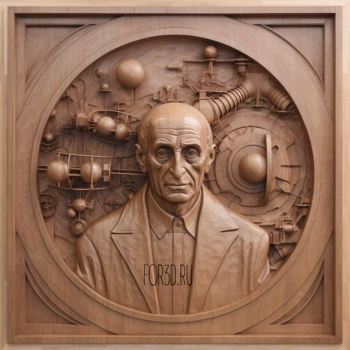 Enrico Fermi atomic physicist 4 stl model for CNC