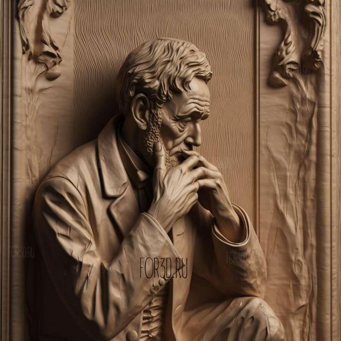 Abraham Lincoln 2 2 stl model for CNC