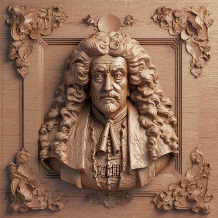 Gottfried Wilhelm Leibniz 1 stl model for CNC