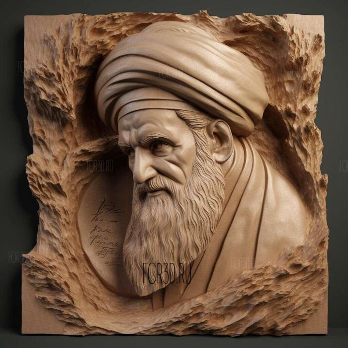 Ayatollah Ruhollah Mousavi Khomeini 1 stl model for CNC