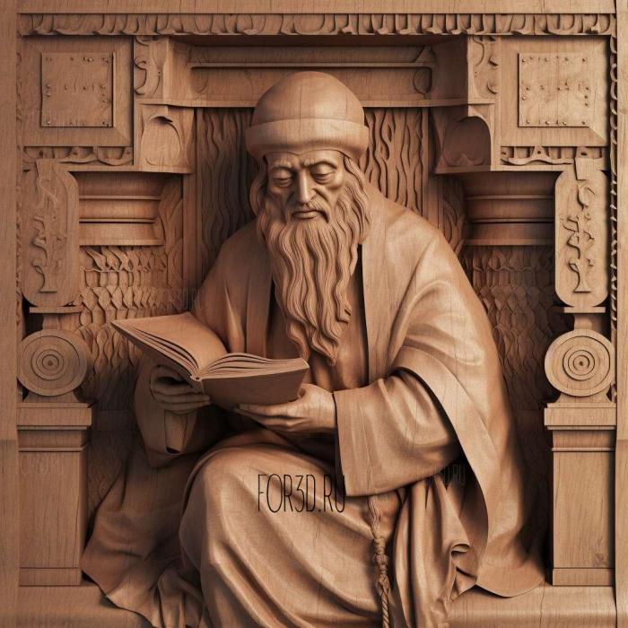 Johann Gutenberg 1 stl model for CNC