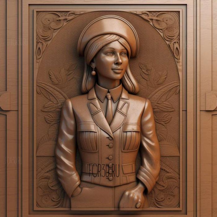 Emirates Airline stewardess 2 stl model for CNC