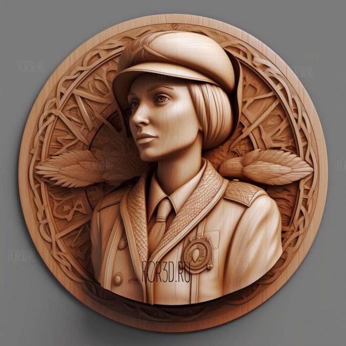 Emirates Airline stewardess 4 stl model for CNC