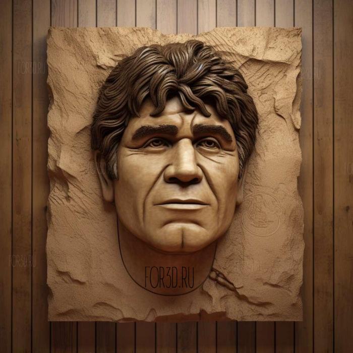 Diego Maradona old 1 stl model for CNC