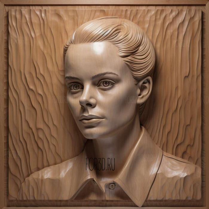 Grace Patricia Kelly 3 stl model for CNC