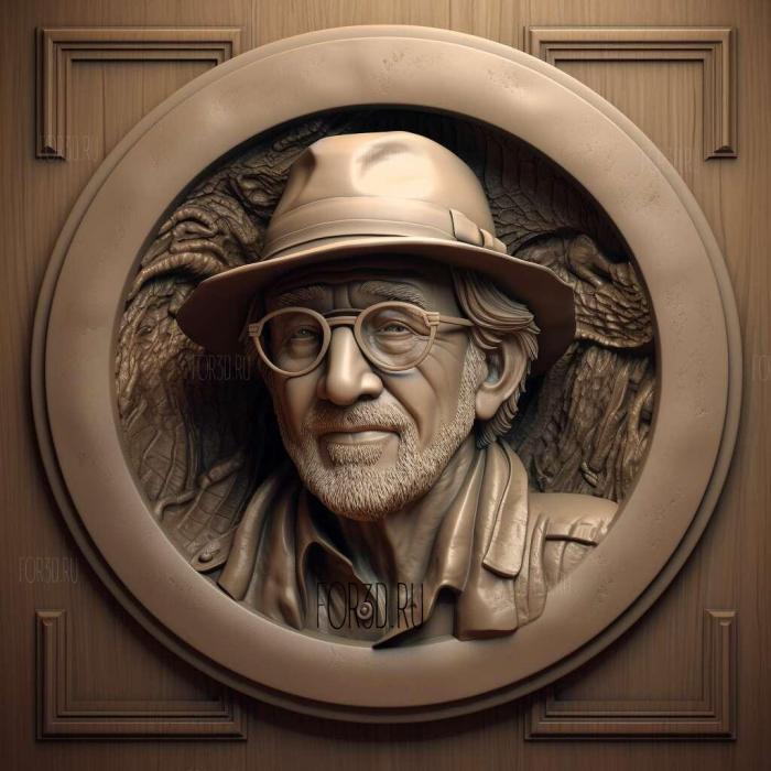 Steven Spielberg 3 stl model for CNC