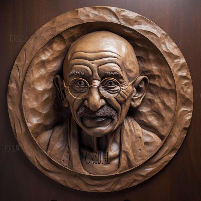 Gandhi by Clare Consuelo Sheridan 2 stl model for CNC