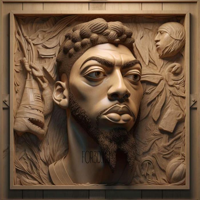 Anthony Davis finals look 1 stl model for CNC