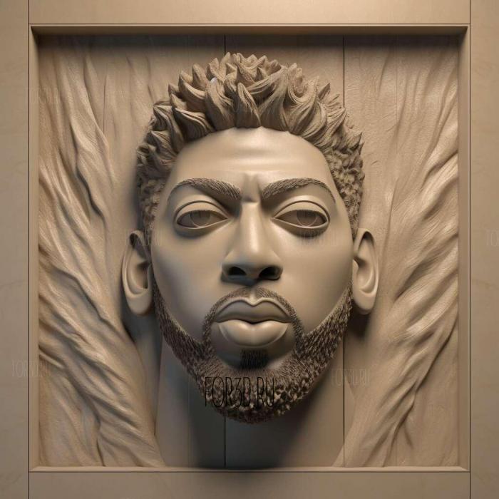 Anthony Davis finals look 2 stl model for CNC