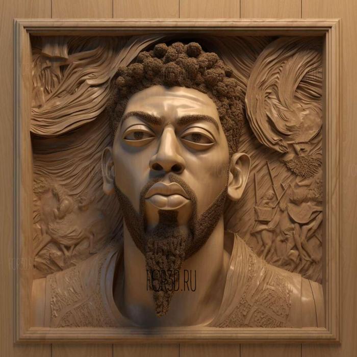 Anthony Davis finals look 3 stl model for CNC