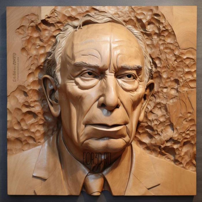 Michael Bloomberg 1 stl model for CNC