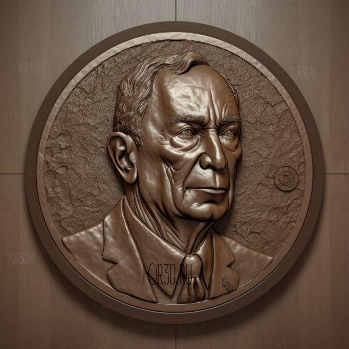 Michael Bloomberg 2 stl model for CNC