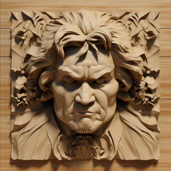 Ludwig Van Beethoven 2 stl model for CNC