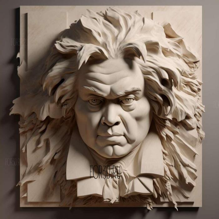 Ludwig Van Beethoven 4 stl model for CNC