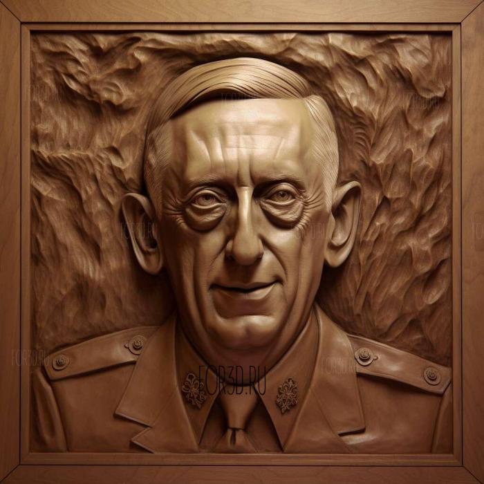 James Mad Dog Mattis 1 stl model for CNC